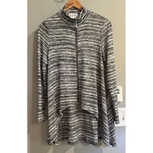 Joseph Ribkoff Sweater Cardigan Zip Up Knit Lightweight Canada Made‎ Size 6